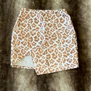 Gorgeous Revolve Camila Coelho metallic rose gold skirt sz S EUC